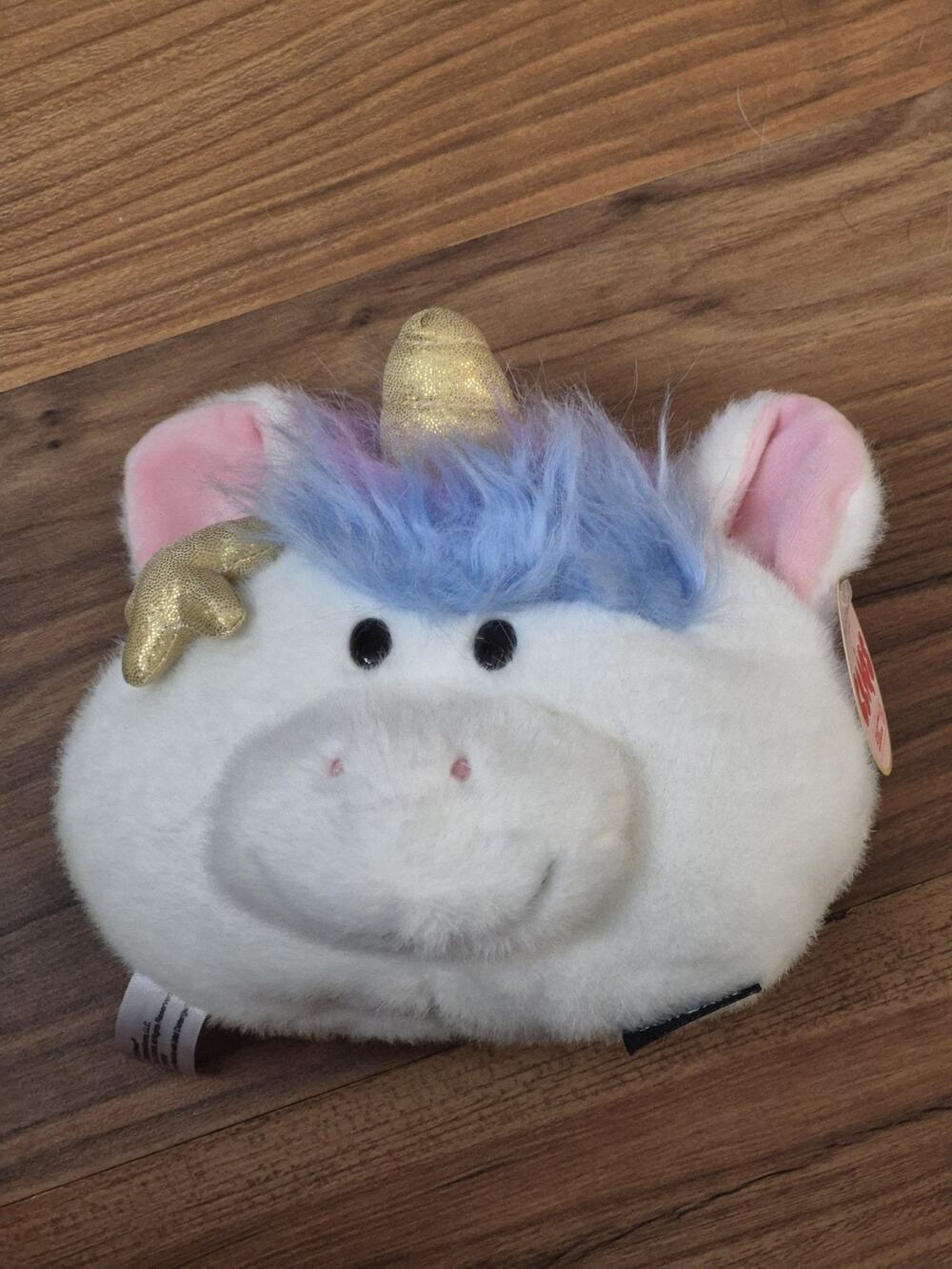 FAO Schwarz Cliqs Unicorn 8" Plush Soft Stuffed Animal Crossbody Purse NWT S33